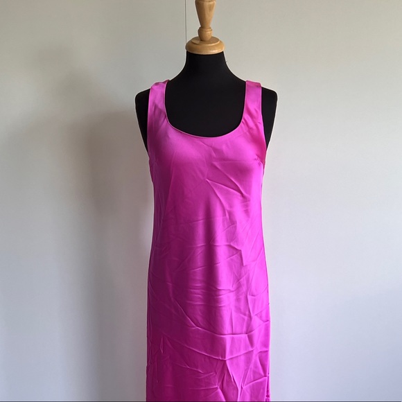 Topshop Slip Hot Pink Dress Size AU 12 - Picture 2 of 8